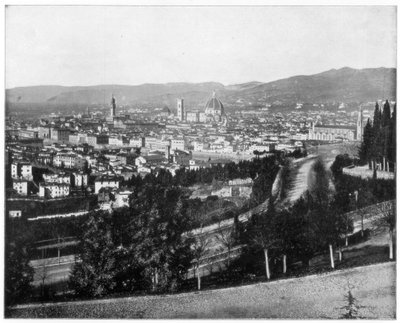 Panorama de Florença, Itália, final do século XIX de John L. Stoddard
