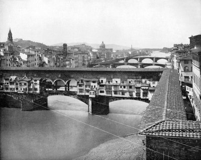 Ponte Vecchio, Florença, Itália, 1893. de John L. Stoddard