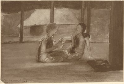 Garotas na cabana samoana de John La Farge
