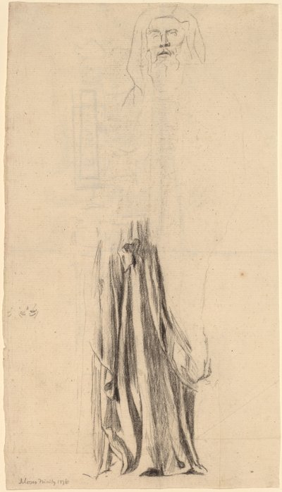 Estudo para Moisés - Trinity Church, Boston de John La Farge