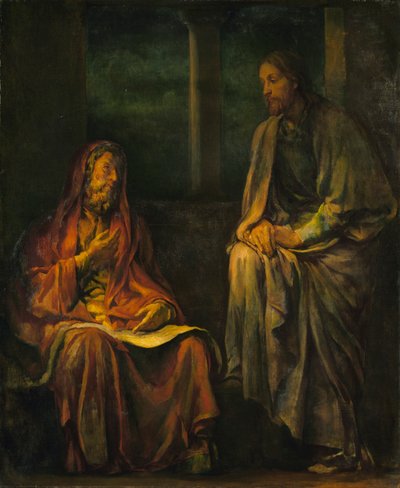 Visita de Nicodemos a Cristo de John La Farge