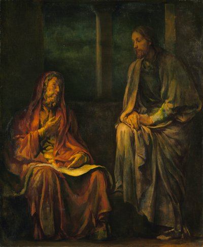 Visita de Nicodemos a Cristo, 1880. de John La Farge