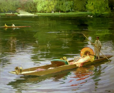 Cena do desporto de barco em Maidenhead de John Lavery