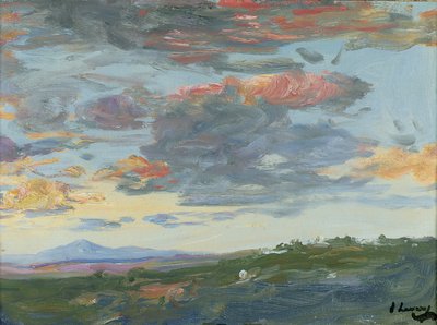Noite, Tânger (óleo sobre tela) de John Lavery