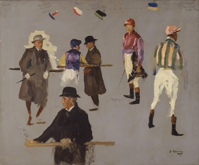 Jóqueis e Proprietários na Epsom de John Lavery
