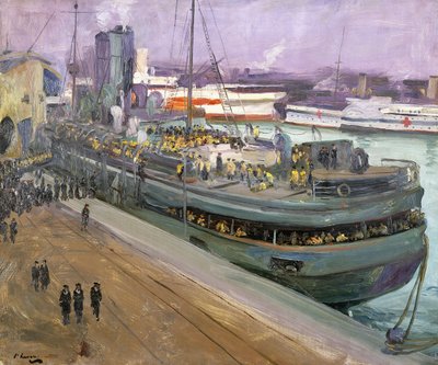 Naval Ratings Embarking, Southampton de John Lavery