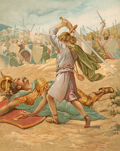 Davi prestes a matar Golias de John Lawson