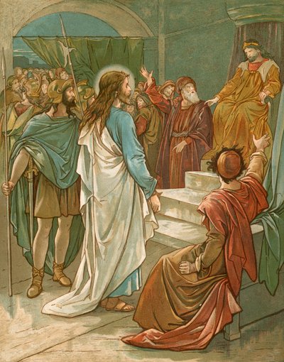 Jesus na frente de Pilatos de John Lawson