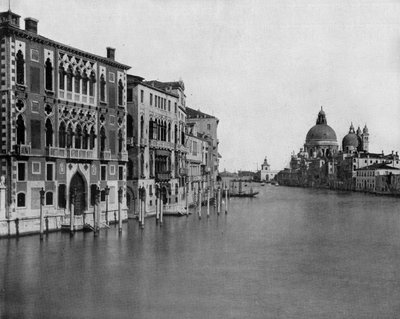 Grand Canal em Veneza (foto a p/b) de John Lawson Stoddard