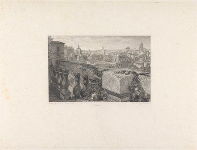 Roma, dos Jardins Farnese de John Le Keux