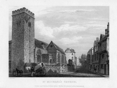 Igreja de St Michaels, Oxford, 1834. de John Le Keux