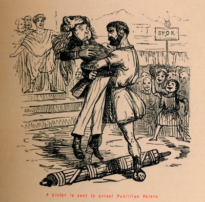 A Lictor é enviado para prender ou seja, ele disse de 1852 de John Leech