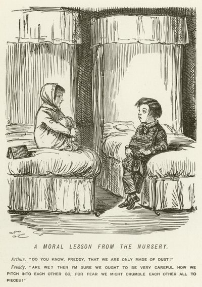 Uma lição moral do berçário de John Leech
