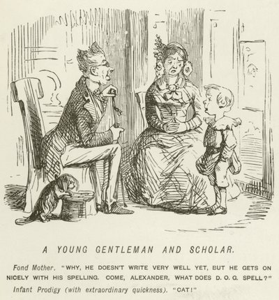 Um jovem cavalheiro e estudioso de John Leech