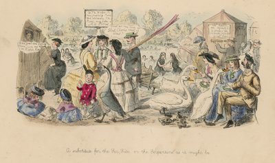 Um substituto para o litoral; ou, o Serpentine como poderia ser de John Leech