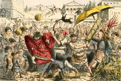 Ápio Cláudio punido pelo povo de John Leech
