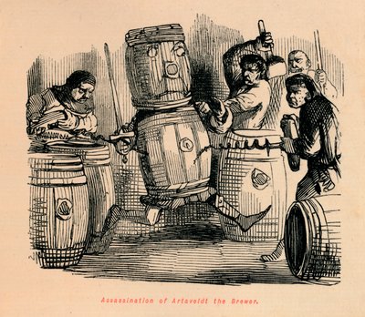 Assassinato de Artaveldt, o Cervejeiro, c1860, c1860 de John Leech