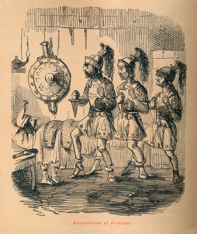 Assassinato de Viriato, 1852 de John Leech