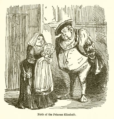 Nascimento da princesa Elizabeth de John Leech