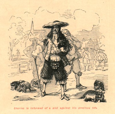 Charles é informado de uma conspiração contra sua preciosa vida, 1897. de John Leech