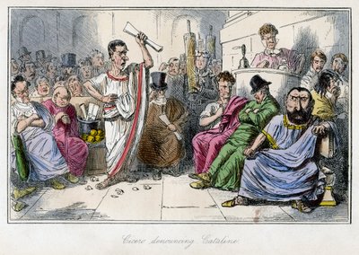 Cícero denunciando a Catalunha, década de 1850. de John Leech