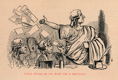 Cícero vomita seu Brief, como um cavalheiro, 1852 de John Leech