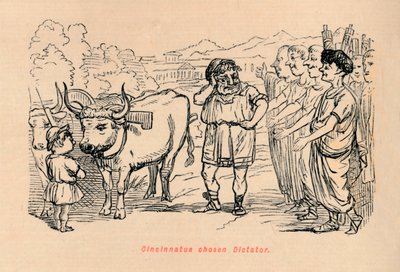 Cincinnatus escolhido Ditador, 1852 de John Leech
