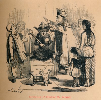 Coroação de Ethelred the Unready, c1860, c1860 de John Leech
