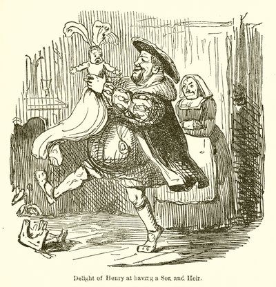 Delícia de Henrique por ter um filho e herdeiro de John Leech