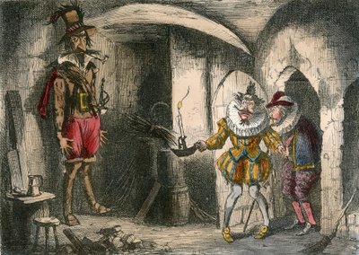 Descoberta de Guido Fawkes por Suffolk e Mounteagle. de John Leech