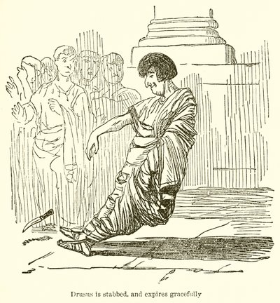 Drusus é esfaqueado e expira com graça de John Leech