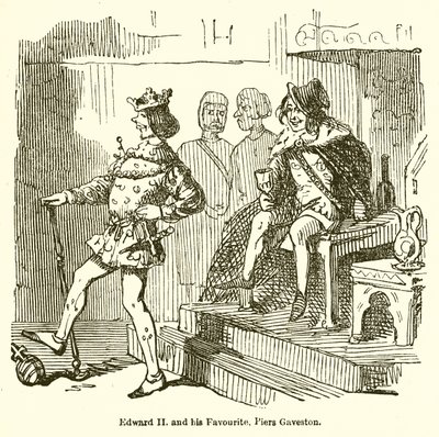 Edward II e seu favorito, Piers Gaveston de John Leech