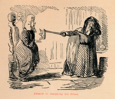 Edward II. renunciando a sua coroa, c1860, c1860 de John Leech
