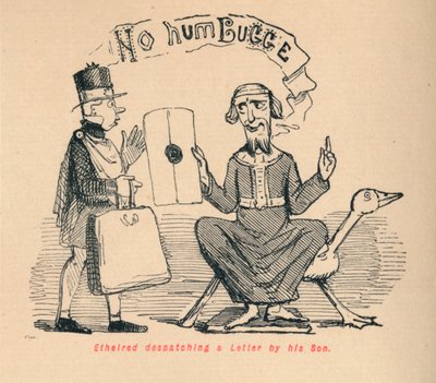 Ethelred despachando uma carta de seu filho, c1860, c1860 de John Leech