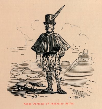 Retrato chique do inspetor Balioi, c1860, c1860 de John Leech