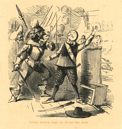 Felton admite que ele matou o duque, 1897. de John Leech