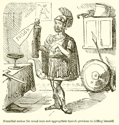 Aníbal faz o habitual discurso limpo e apropriado antes de se matar. de John Leech