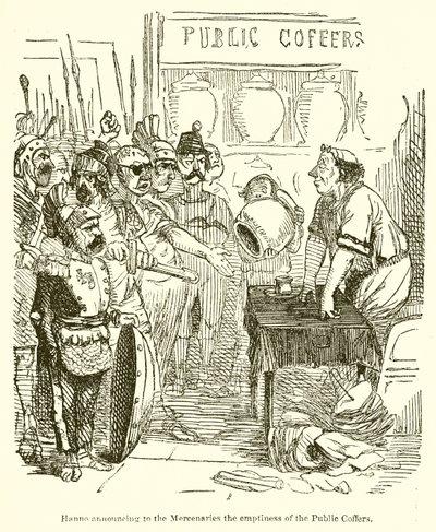 Hanno Anunciando aos Mercenários o Vazio dos cofres públicos de John Leech