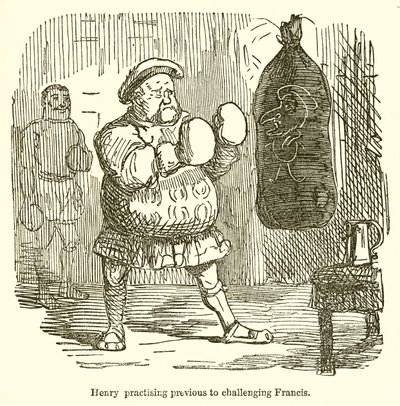 Henry praticando antes de desafiar Francis de John Leech