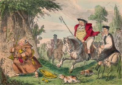 Henrique VIII Monge Caça, 1850 de John Leech