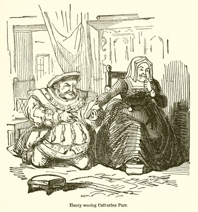 Henry Wooing Catherine Parr de John Leech
