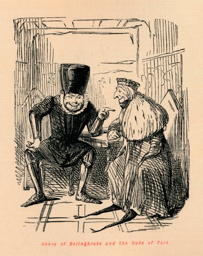 Henrique de Bolingbroke e o Duque de York, c1860, c1860 de John Leech