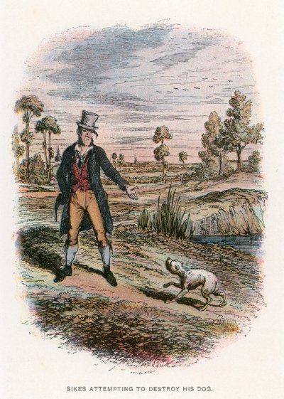 Ilustração para Oliver Twist de John Leech