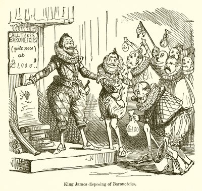 King James Disposing of Baronetcies de John Leech