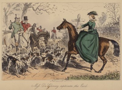 Miss De Glancey cativa o conde de John Leech