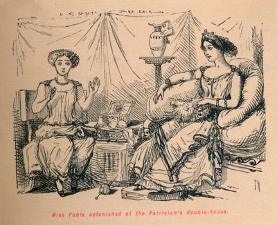 Fabia atônita com a batida dupla dos patrícios em 1852 de John Leech