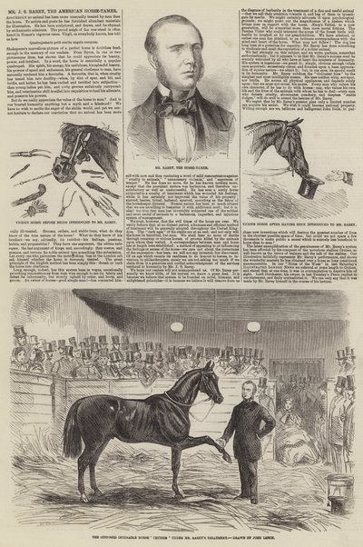 Sr. JS Rarey, o American Horse-Tamer de John Leech