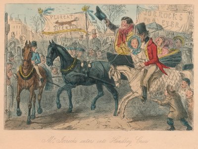 O Sr. Jorrocks entra em Handley Cross, 1854 de John Leech