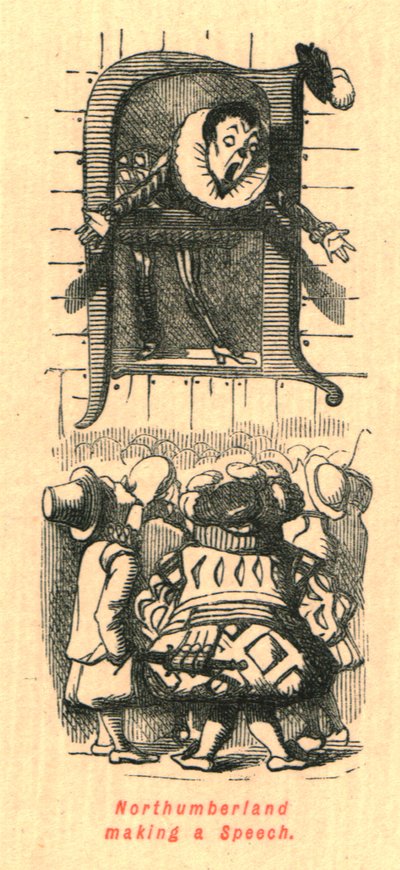 Northumberland fazendo um discurso, 1897. de John Leech