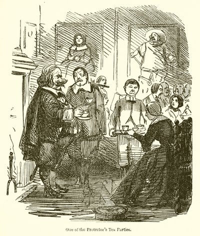 Um dos tea party do protetor de John Leech